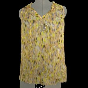 NWT Lucky Brand Sheer Sleeveless Blouse Size S
